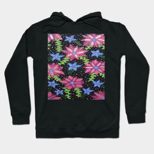 Pink Flower Festival Print Hoodie